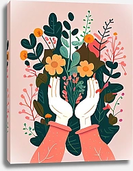 Постер Светлана Соловьева Hands with flowers