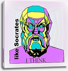 Постер Семён Сидоров I think like Socrates / pink