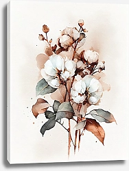 Постер Кристина Тишкевич Букет цветов хлопка