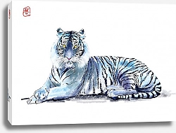 Постер Светлана Голофаева Грациозный синий тигр