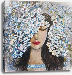 Постер Анна Пятковская Девушка-весна Цветы