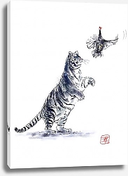 Постер Светлана Голофаева Синий тигр играет с глухарем