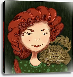 Постер Наталья Шпилева Дама с кошкой