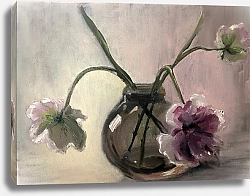 Постер Лилия Салихова Минималистичный букет с тюльпанами в вазе