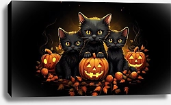 Постер StellaRu Три кота на хэллоуин
