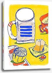 Постер Марина Сидорович Натюрморт кружка, чай и лимон