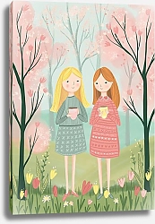 Постер Лариса Ермолаева Весна. Прогулка в саду.