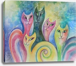 Постер Ирина Губаревич Акварельные кошки