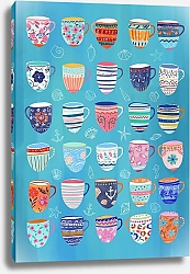 Постер Лариса Ермолаева Разноцветные кружки с летним морским настроением
