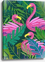 Постер Lula Dmitrieva Flamingos in the jungle