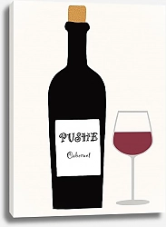 Постер Kate Korol Wine with glass