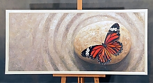 Картина с бабочкой маслом на холсте