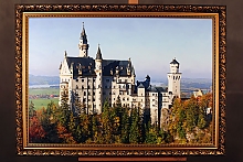 Стилизованный под живопись пейзаж с замком