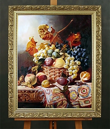 Натюрморта с фруктами маслом на холсте в раме