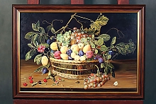 Репродукция картины с фруктовым натюрмортом, масло