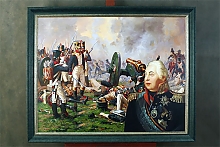Серия картин с полководцами на фоне батальных сцен