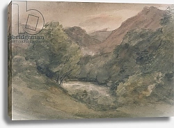 Постер Констебль Джон (John Constable) Borrowdale, Evening after a Fine Day, October 1, 1806