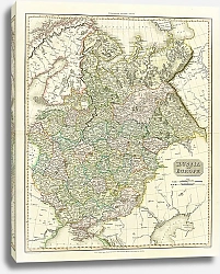Постер Карта Европейской части России, 1811 г. 1