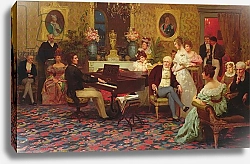 Постер Chopin Playing the Piano in Prince Radziwill's Salon, 1887