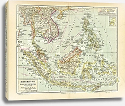 Постер Карта Богемии, Моравии и Австрийской Силезии, конец 19 в.