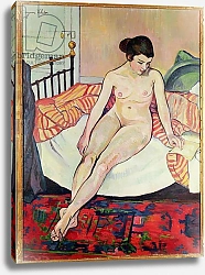 Постер Валадон Мэри Nude with a Striped Blanket, 1922