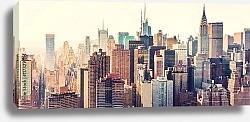 Постер Вид с воздуха на горизонт Нью-Йорка