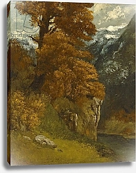 Постер Курбе Гюстав (Gustave Courbet) The Glen at Ornans, 1866
