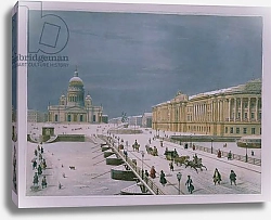 Постер Руссель Пол (Москва) The Isaac Cathedral and the Senate Square in St Petersburg, 1840s 1