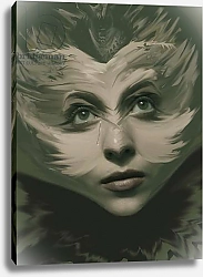 Постер Спейтан Любна (совр) Grey girl, portrait, fantasy art,