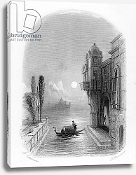 Постер Каттермол Джордж (грав) Moonlit scene in Venice, engraved by Robert Brandard, 1846