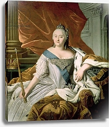 Постер Школа: Русская 18в. Portrait of Elizabeth Petrovna Empress of Russia, c.1750