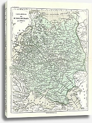 Постер Карта Центральной России, 19в. 1