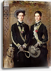 Постер Милле Джон Эверетт The Twins, Portrait of Kate Edith and Grace Maud Hoare, 1876