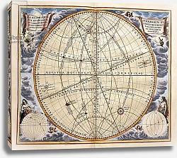 Постер Селлариус Адре (карты) Trajectories of planets and stars as seen from Earth, engraving from Harmonia Macrocosmica, by Andreas Cellarius, 1660, Amsterdam, Netherlands