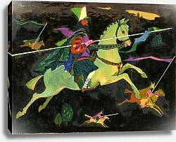 Постер Адамсон Джордж (совр) Night Horseman with Lances, 1960s