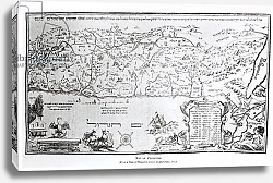 Постер Школа: Голландская 17в Map of Palestine, from a Passover Haggadah, printed in 1695