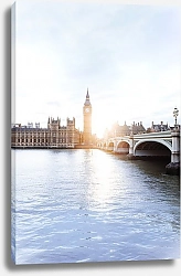 Постер Вид на Лондонский Биг Бен с мостом