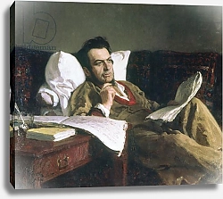Постер Репин Илья Portrait of Mikhail Glinka at the time of his composition of the opera 'Ruslan and Ludmilla', c.1887