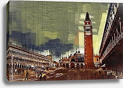 Постер Венецианская площадь с башней