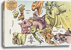 Постер Карта войны в Европе: взгляд француза Пола Хадола