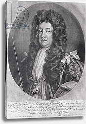 Постер Кнеллер Годфри, Сэр Portrait of Sidney Godolphin 1st Earl of Godolphin engraved and published by John Smith 1707