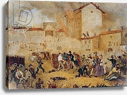 Постер Школа: Итальянская 19в Fighting at Porta Tosa during the Five Days of Milan