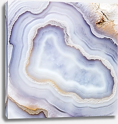 Постер Geode of white agate stone 12