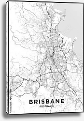 Постер Светлая карта Брисбена