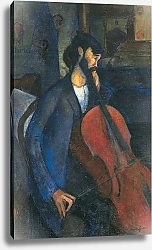 Постер Модильяни Амедео (Amedeo Modigliani) The Cellist, 1909