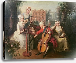 Постер Мерсье Филипп Frederick, Prince of Wales and his Sisters, 1733