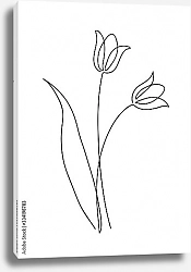 Постер Тюльпаны из линий
