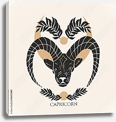 Постер Знак зодиака Козерог в стиле бохо