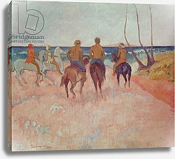 Постер Гоген Поль (Paul Gauguin) Horseman on the Beach 1902