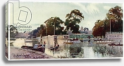 Постер Мэттисон Вильям The river and barges